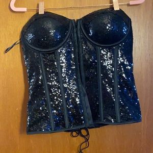Sparkly sequin corset